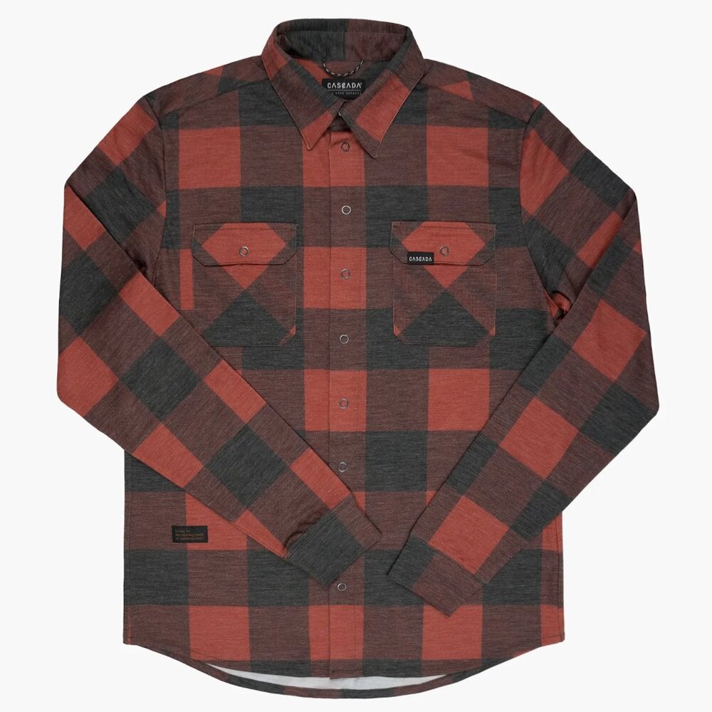 Cascada Land Outdoor Lodge Wool Mountain Biking Flannel Shirt - Medium